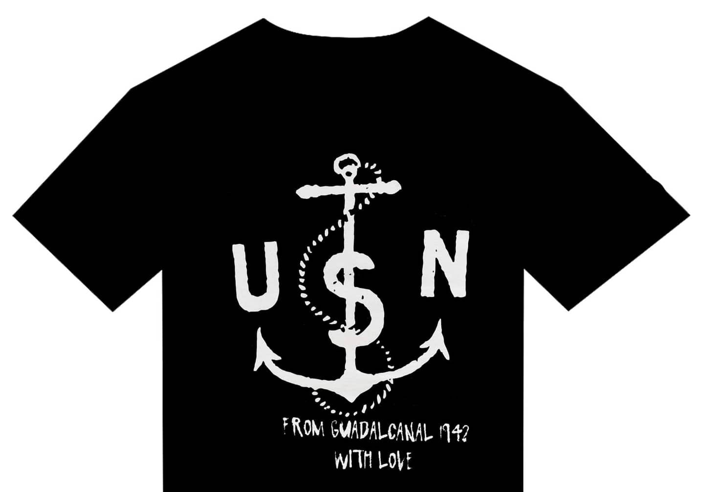 T-shirt "USN From Guadalcanal 1942 with Love" - PUNK & COTON
