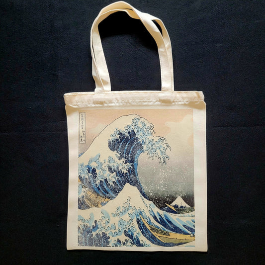 Eco Tote Bag "LA GRANDE VAGUE DE KANAGAWA" par HOKUSAI - PUNK & COTON