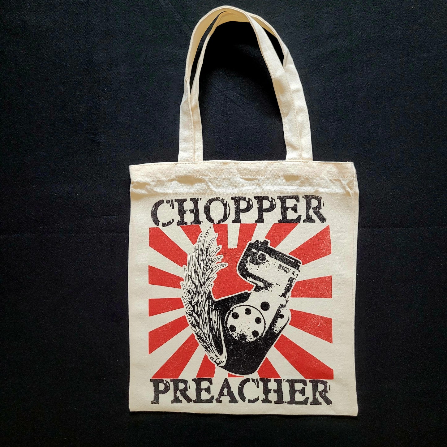 Eco Tote Bag "CHOPPER PREACHER" - PUNK & COTON