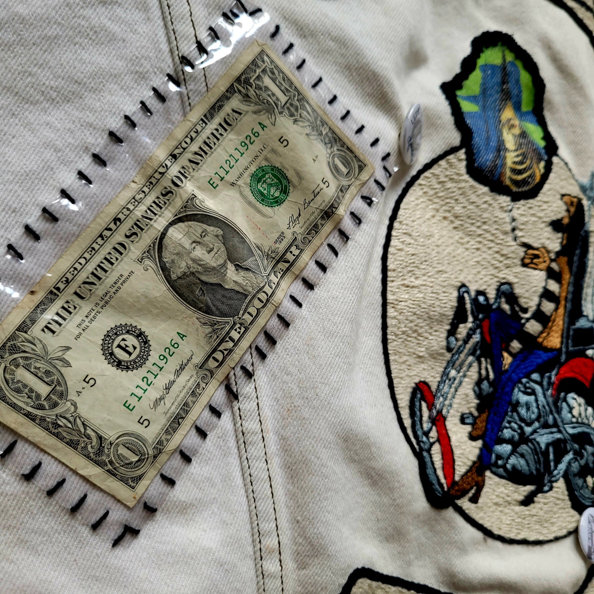 "STONED RIDERS JOSHUA TREE CAL."Handembroidery Levi's Jacket - PUNK & COTON