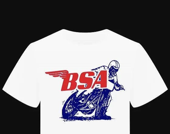 T-Shirt "BSA" BIKE race - PUNK & COTON