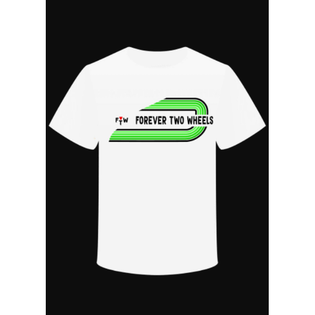 T-shirt "FTW Forever Two Wheels" Vert / Green - PUNK & COTON