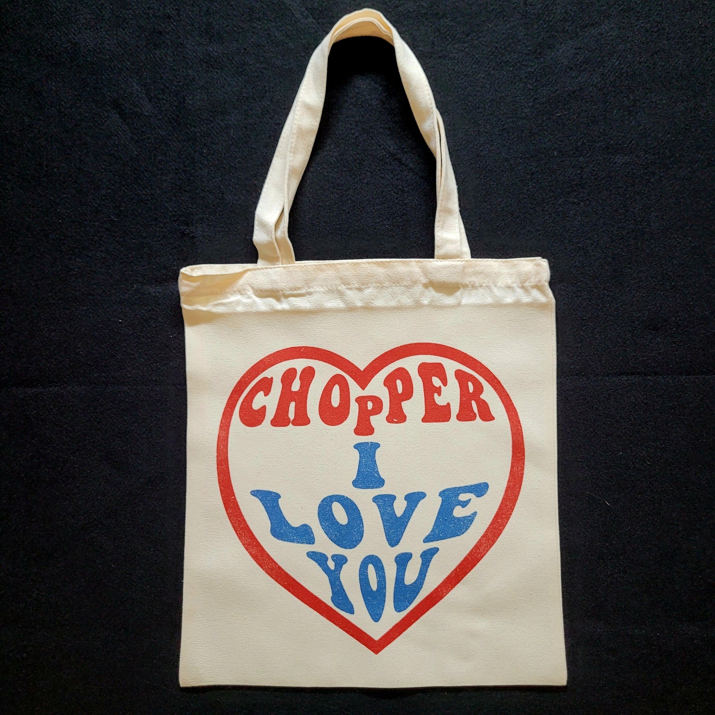 Eco Tote Bag " CHOPPER I LOVE YOU" - PUNK & COTON