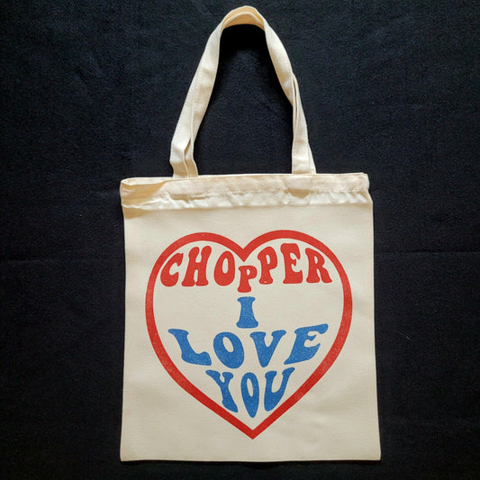 Eco Tote Bag " CHOPPER I LOVE YOU" - PUNK & COTON