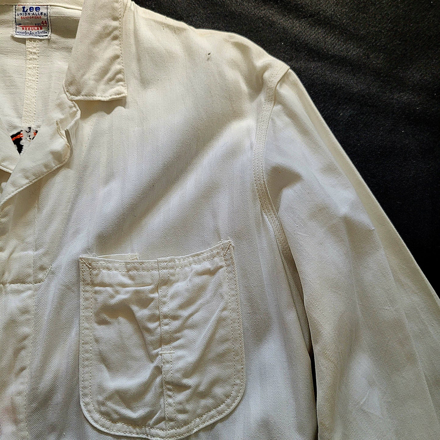 Coverall 40's LEE UNION-ALLS HBT hand embroidered chainstitch method combinaison  brodée à la main HARLEY-DAVIDSON - PUNK & COTON