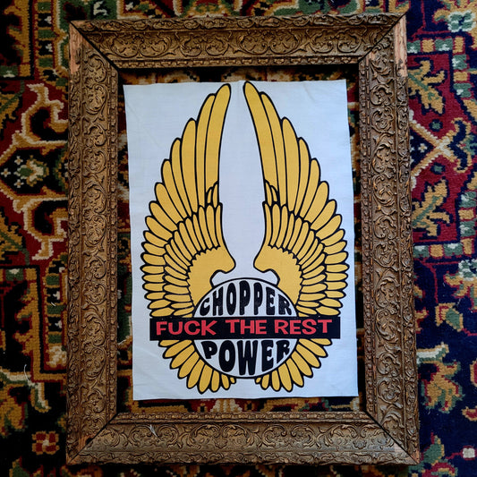 Backpatch "Chopper Power Fuck the rest " version jaune - PUNK & COTON