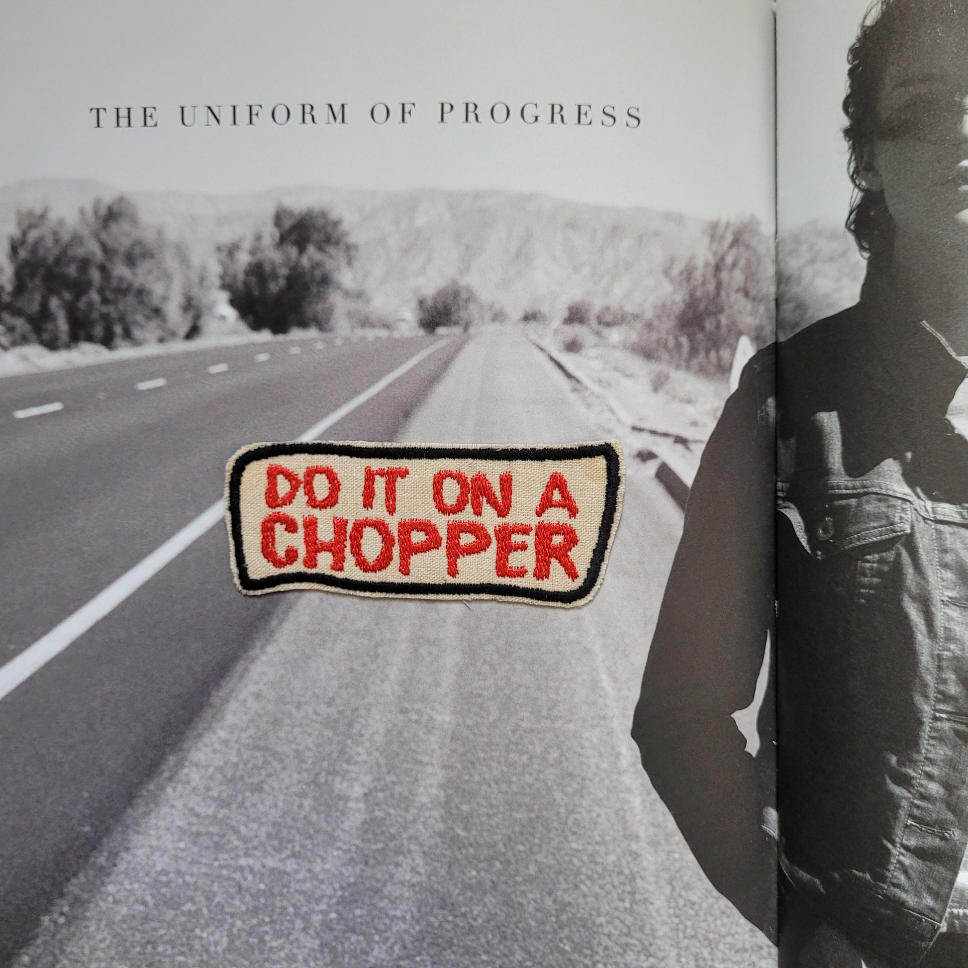Patch Brodé "Do it on a chopper" EN VIEUX TISSU COTON - PUNK & COTON