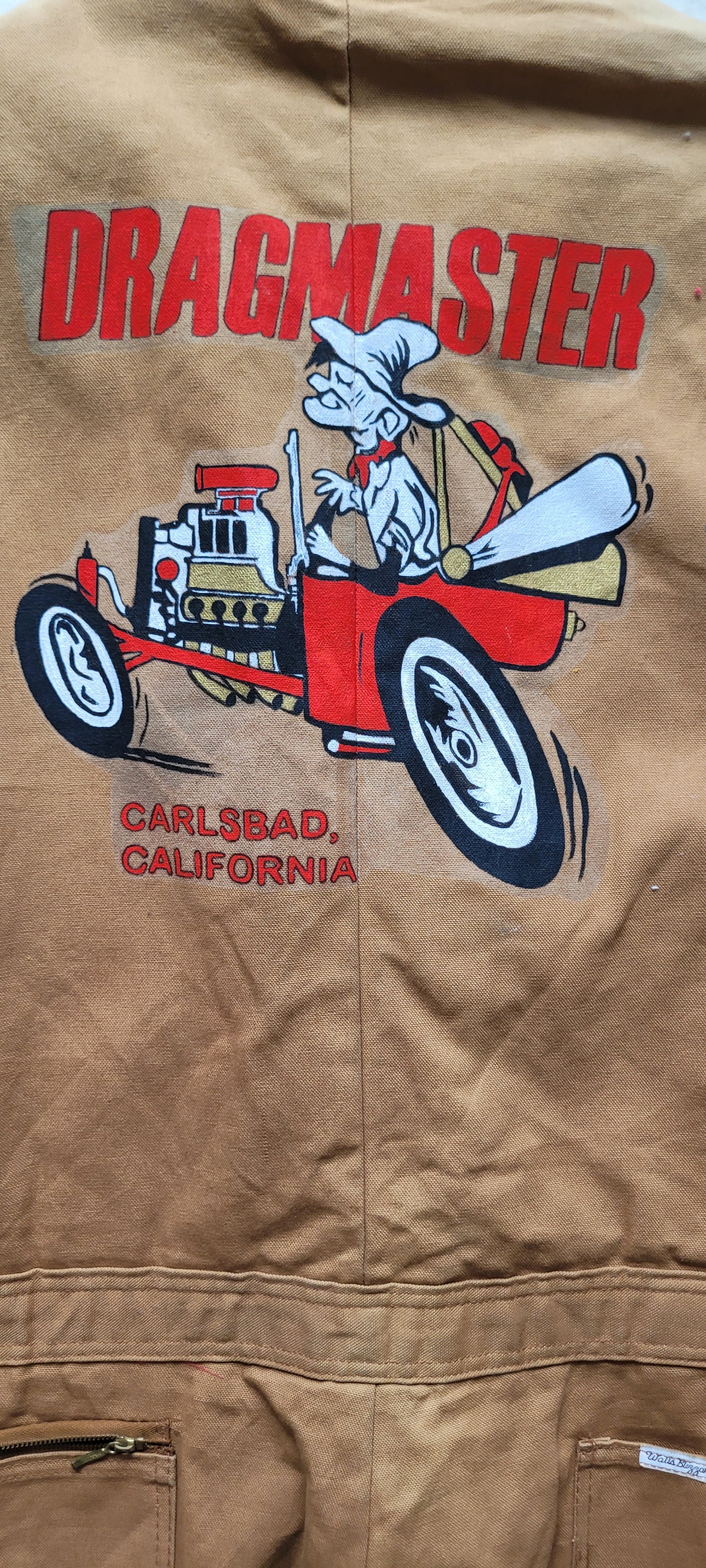 Coverall WALLS doublure matelassée peinte à la main Dragster " GRAGMASTER" - PUNK & COTON