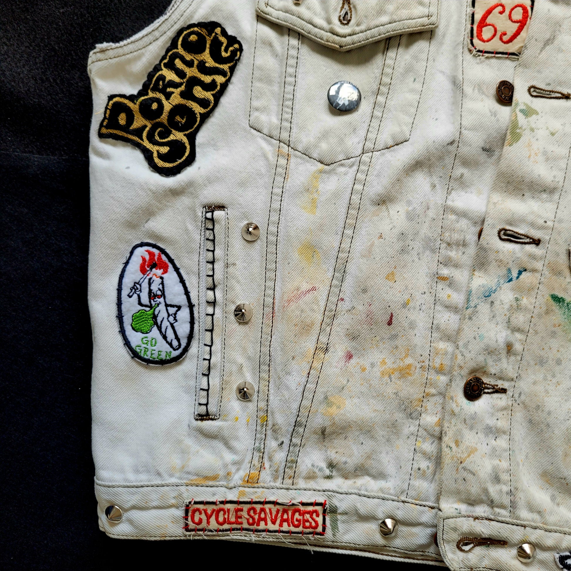"STONED RIDERS JOSHUA TREE CAL."Handembroidery Levi's Jacket - PUNK & COTON