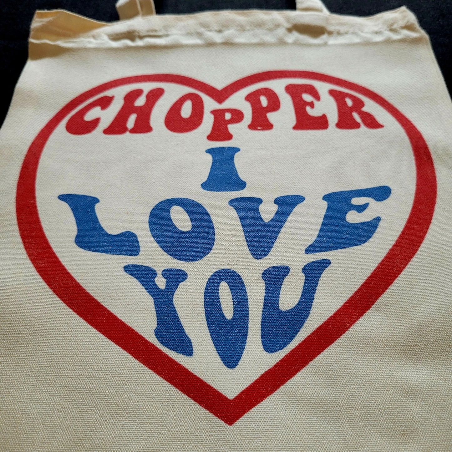 Eco Tote Bag " CHOPPER I LOVE YOU" - PUNK & COTON