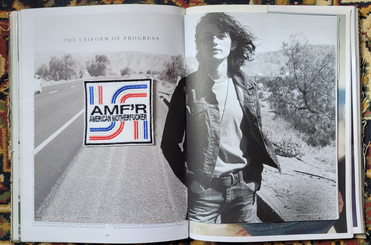 Patch Brodé AMF'R version blanche (AMERICAN MOTHERFUCKER) - PUNK & COTON