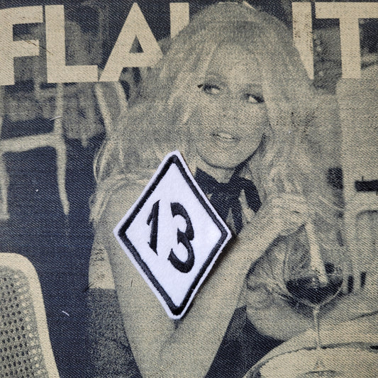 Patch Brodé 13 LOSANGE (Version Blanche) - PUNK & COTON