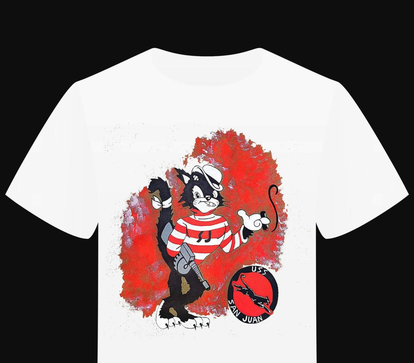 T-shirt "The Panther stripes USS San Juan  CL-54" - PUNK & COTON