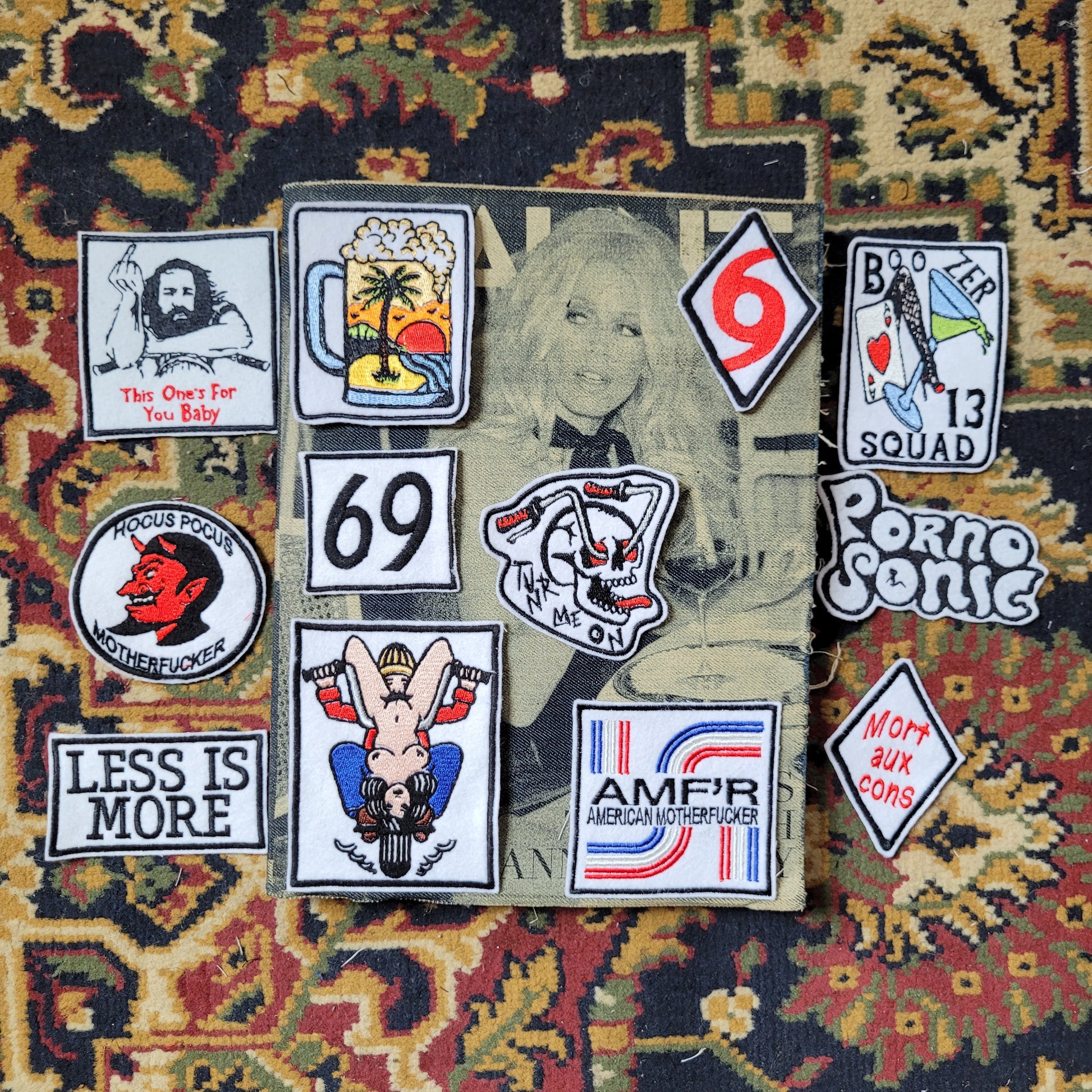 Patch Brodé Porno Sonic Version Black / White - PUNK & COTON