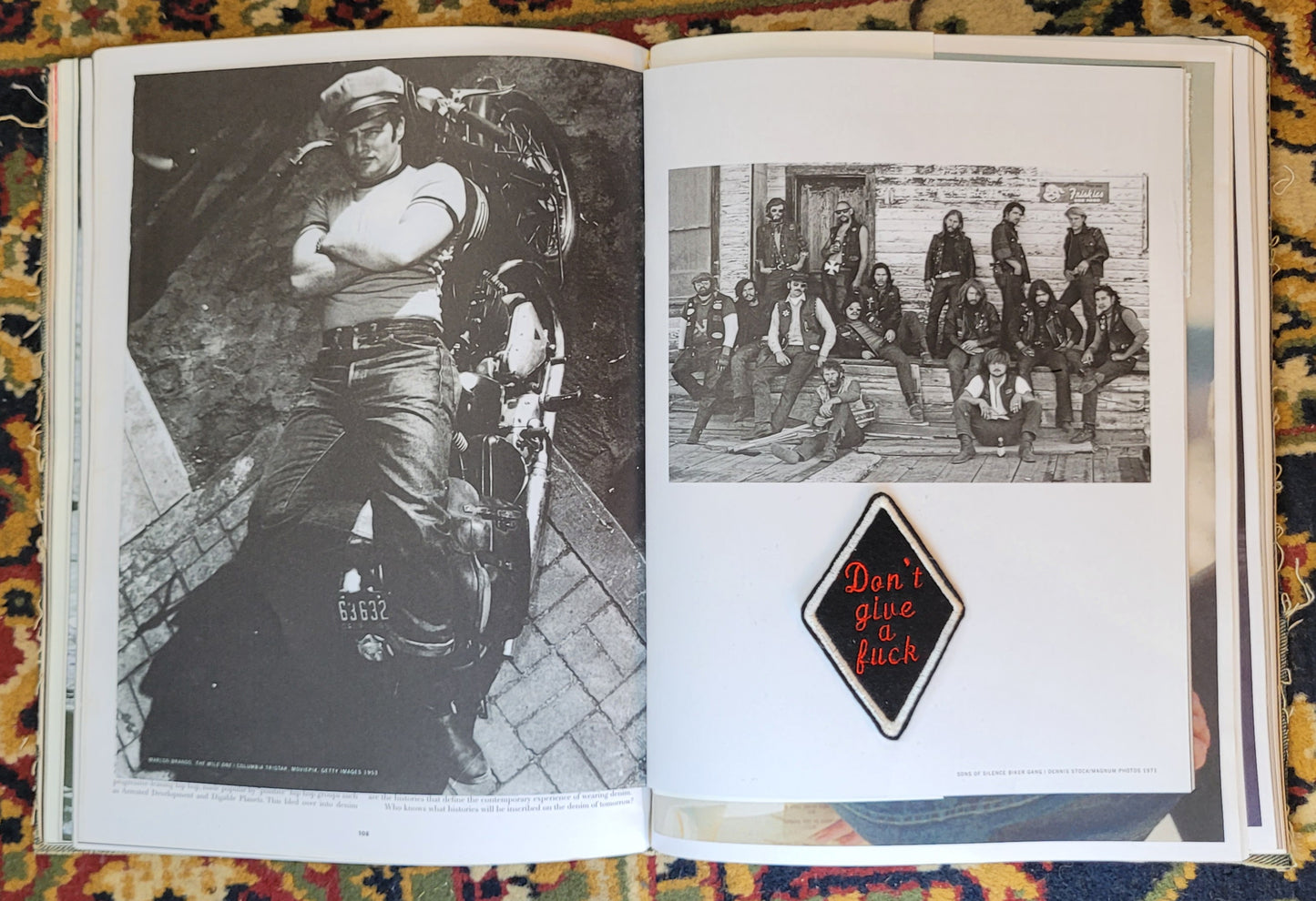 Patch Brodé Don't give a fuck( Losange) version black - PUNK & COTON