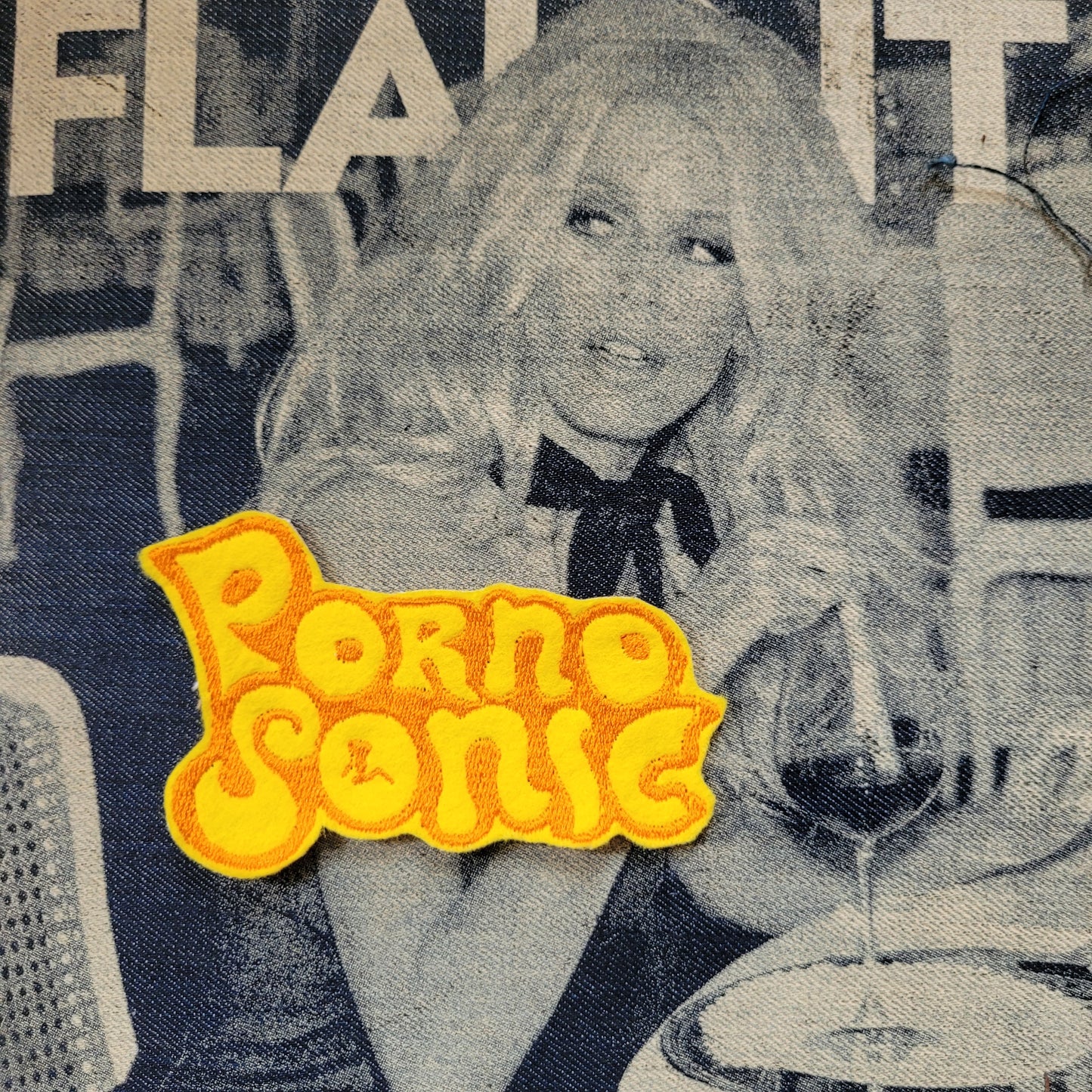 Patch Brodé Porno Sonic  Jaune/Orange 1st version - PUNK & COTON