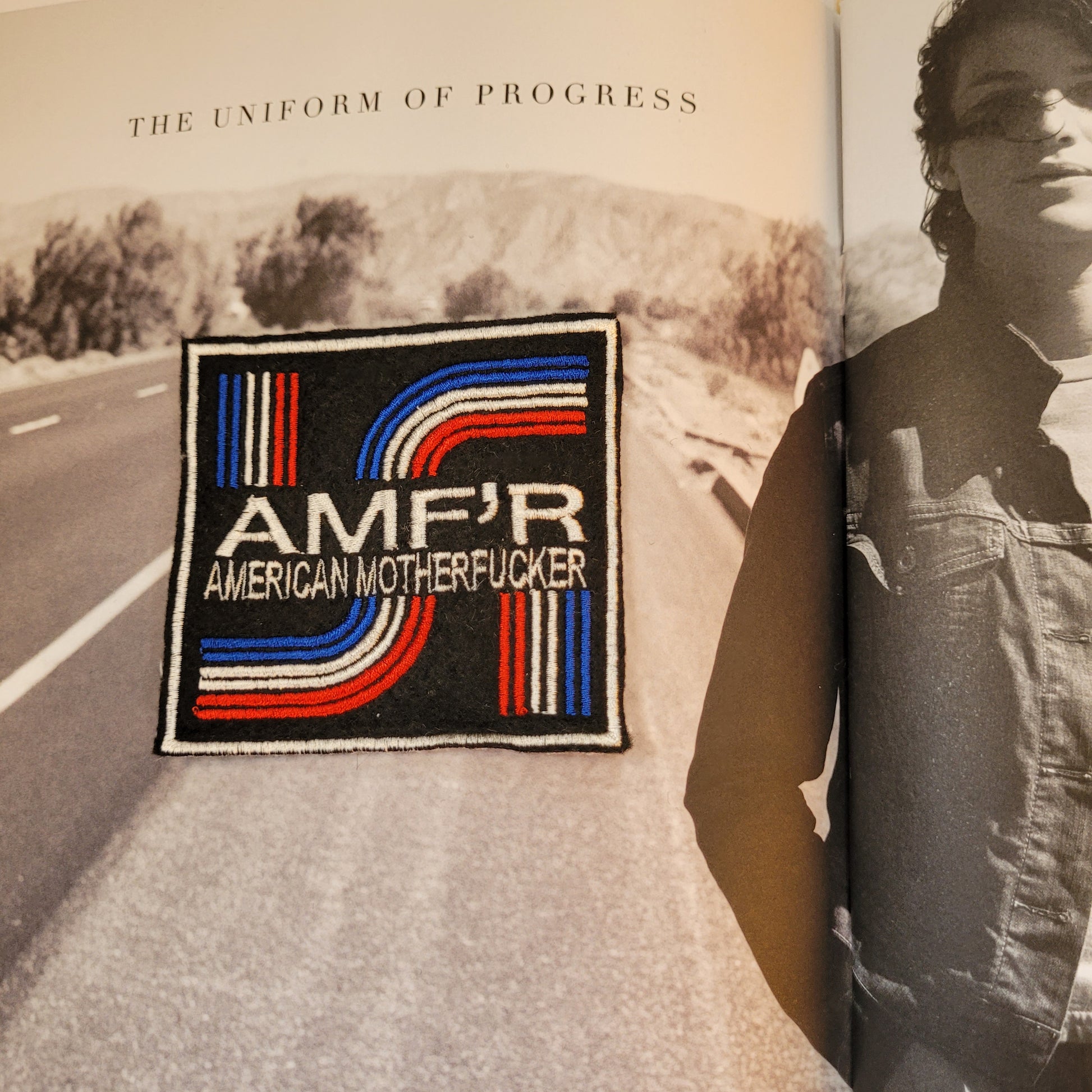 Patch Brodé AMF'R version noire (AMERICAN MOTHERFUCKER) - PUNK & COTON