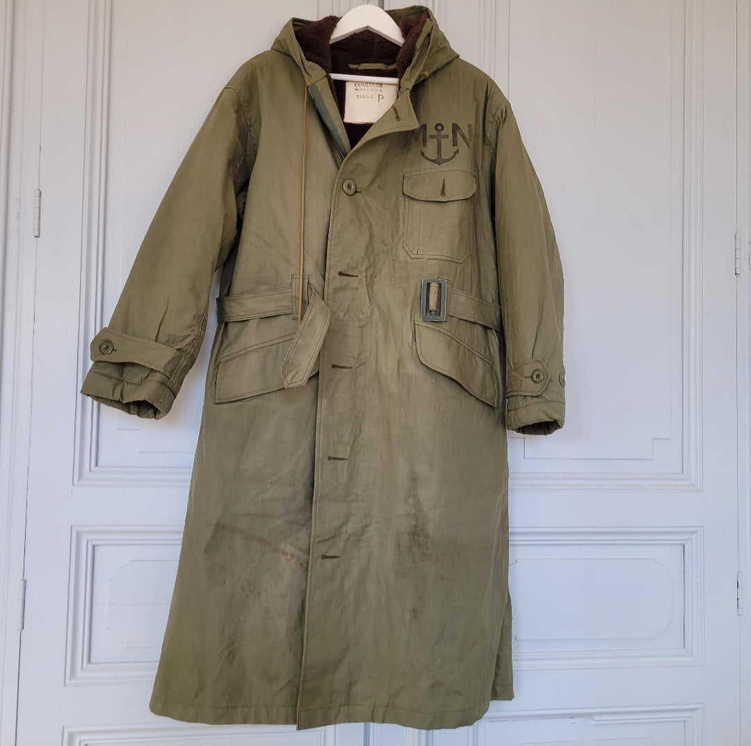 3rd/ème Deadstock french navy coat long N1 deck jacket / deadstock manteau de quart de la Marine nationale COULANGE MAYENNE