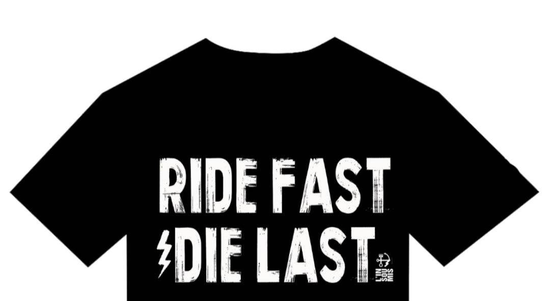 T-shirt "Ride Fast Die Last" - PUNK & COTON