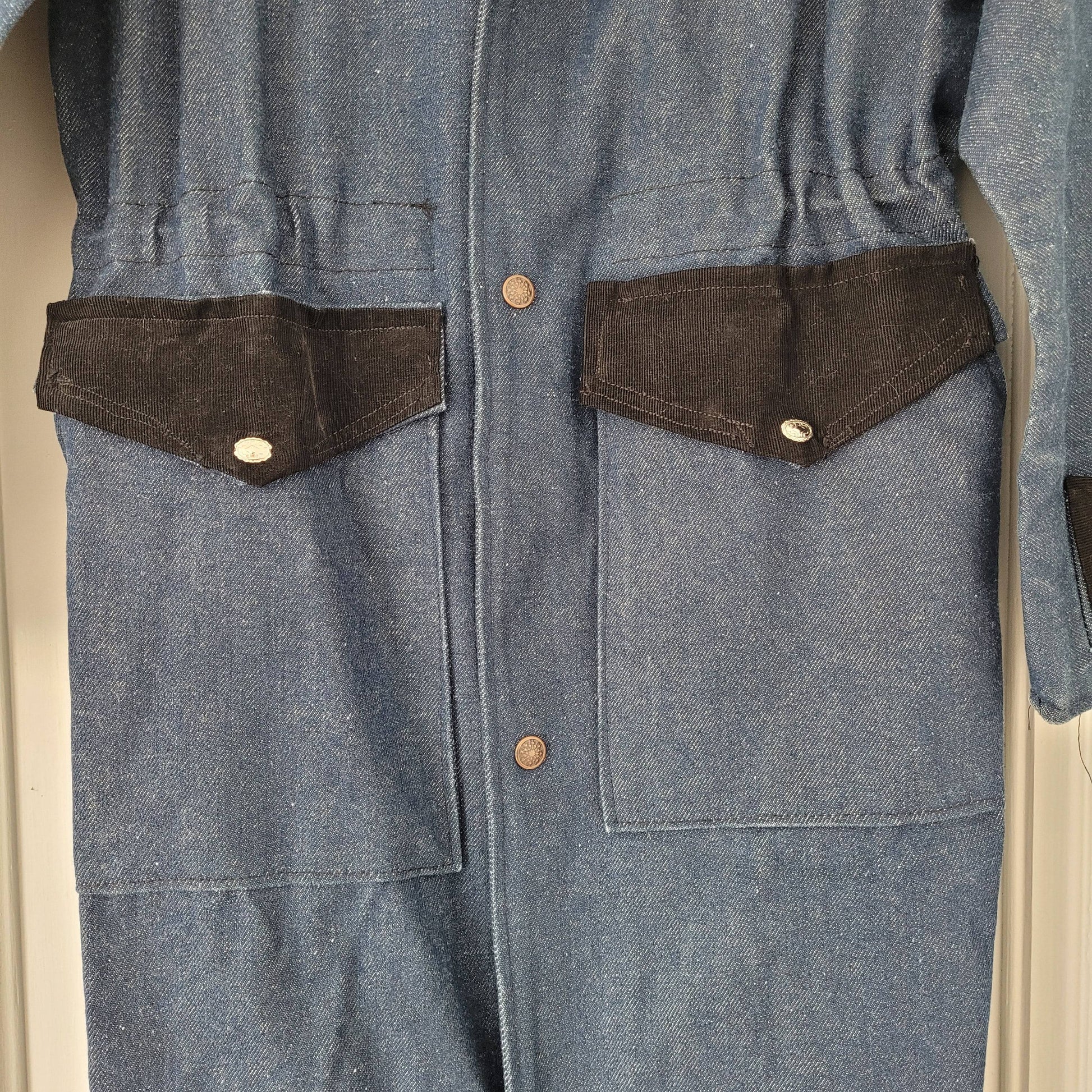 Long rider denim raincoat / impermeable en jean long moto, cavalier - L'Insoumis Clothing