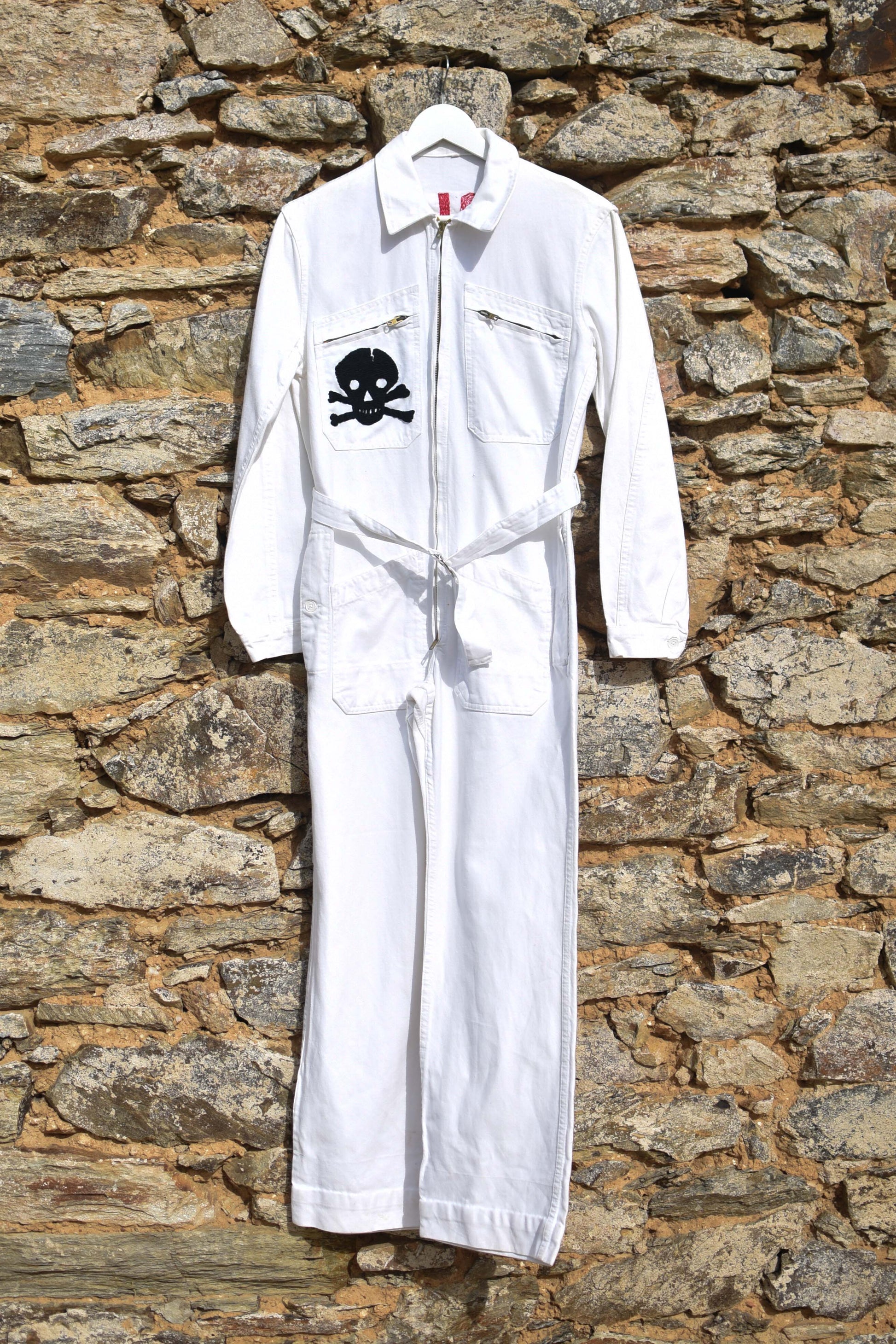 Coverall 50's hand embroidered chainstitch method combinaison  brodée à la main Harley - L'Insoumis Clothing