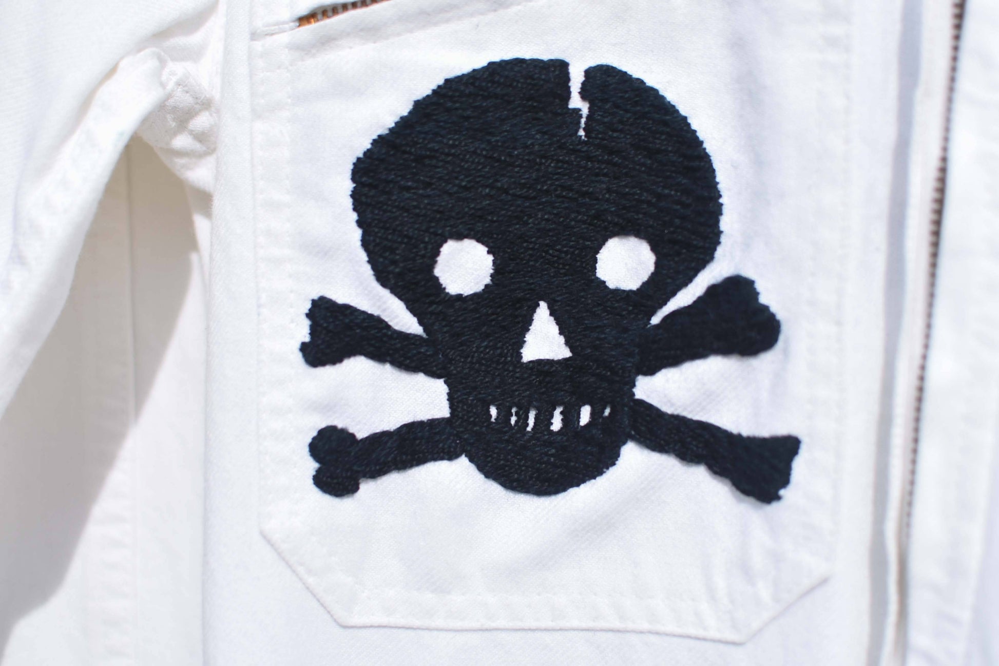 Coverall 50's hand embroidered chainstitch method combinaison  brodée à la main Harley - L'Insoumis Clothing