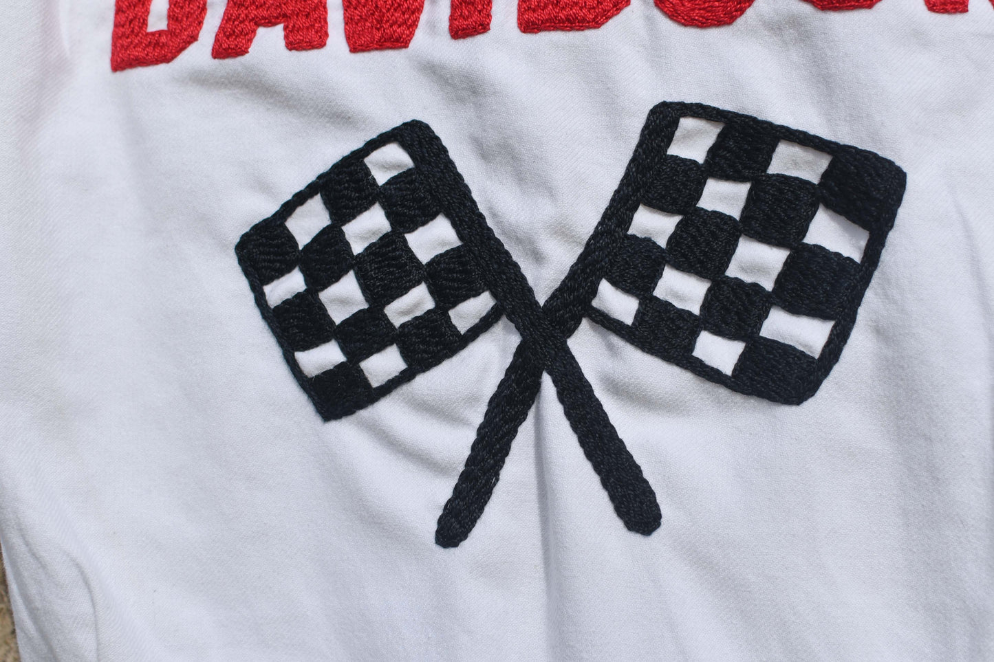 Coverall 50's hand embroidered chainstitch method combinaison  brodée à la main Harley - L'Insoumis Clothing