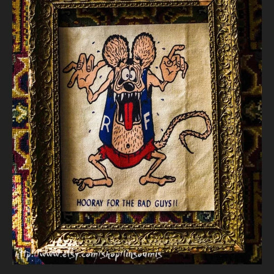 Backpatch "Rat Fink Hooray For the Bad Guys!!" - L'Insoumis Clothing