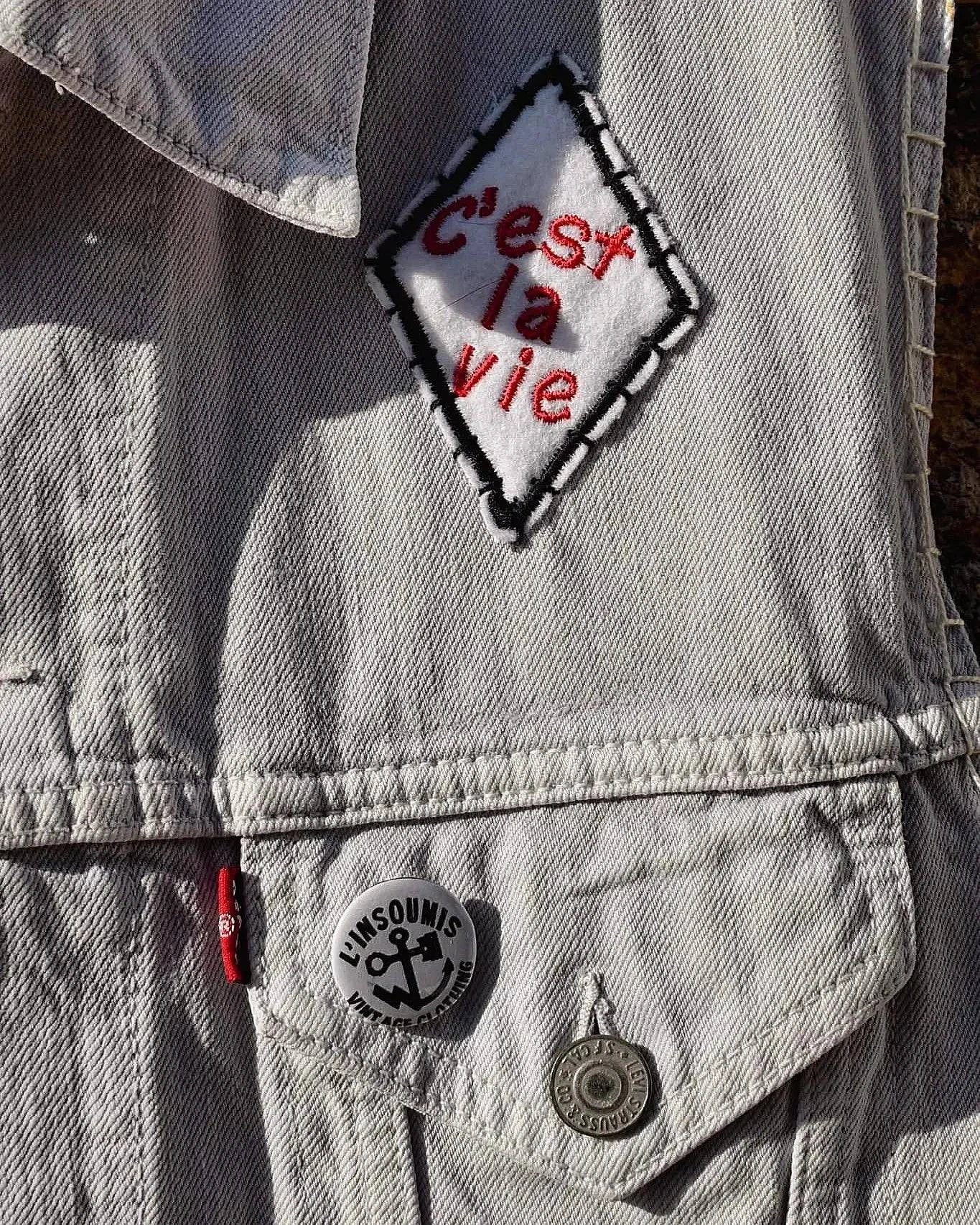"ENDLESS RIDE" Handpainted Levi's Jacket/ veste peinte à la main - L'Insoumis Clothing